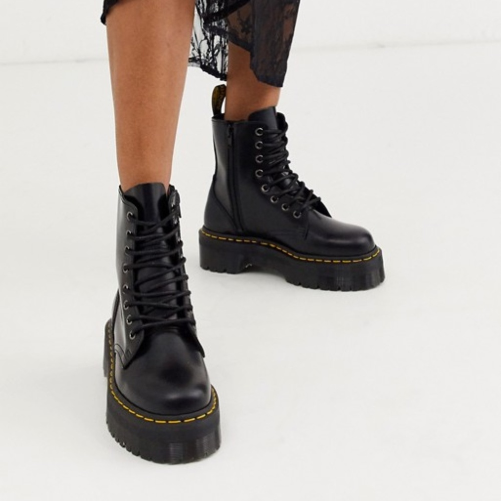 DOC MARTENS JADON FLATFORM BLACK SIZE US 7